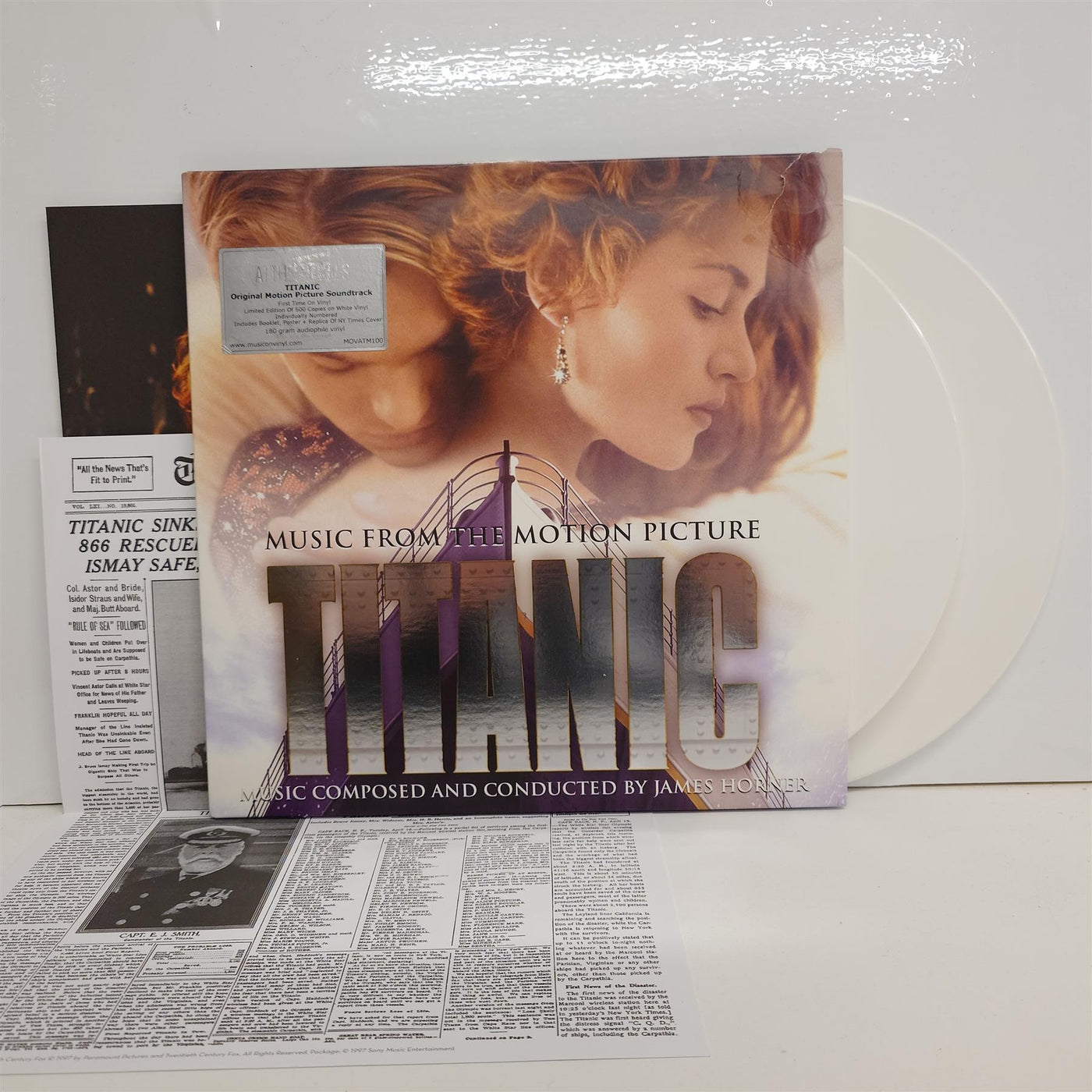 Titanic (Music From The Motion Picture) - James Horner Limited Edition 2x 180G White Vinyl LP Reissue