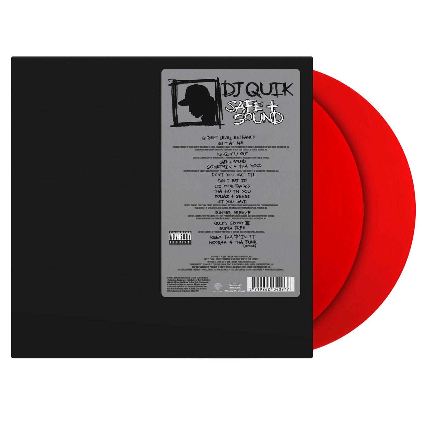 DJ Quik - Safe + Sound  30th Anniversary Edition 2x 180G Translucent Red Vinyl LP Reissue