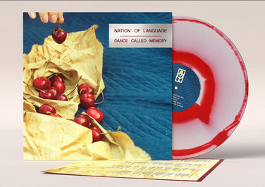 Nation of Language ‘Dance Called Memory’—red-and-clear vinyl with cherries artwork and tracklist insert