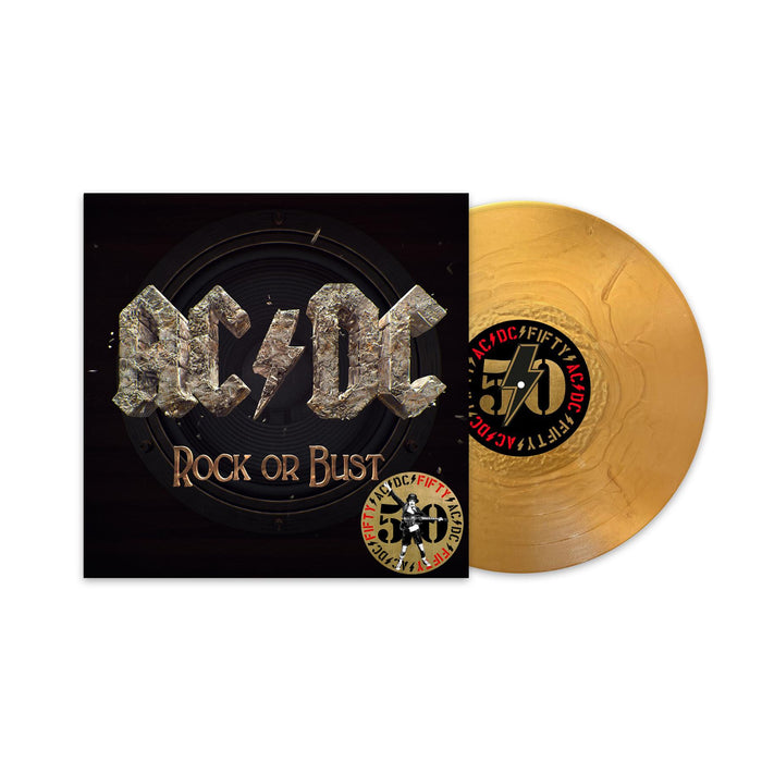 AC/DC - Rock or Bust 50th Anniversary Gold Vinyl LP Reissue