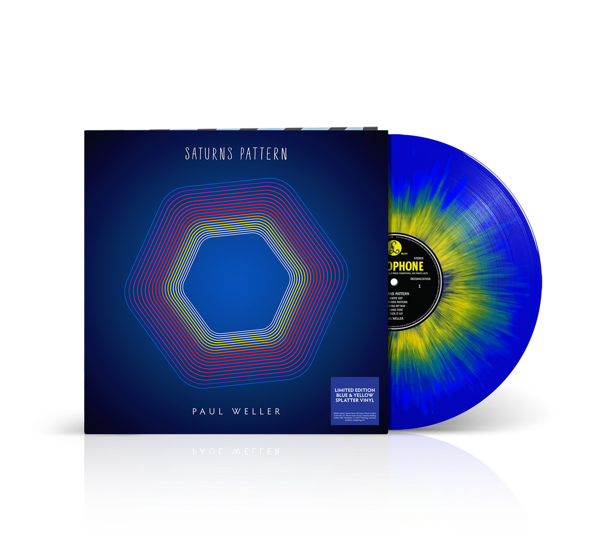 Paul Weller - Saturns Pattern National Album Day Blue & Yellow Splatter Vinyl LP Reissue