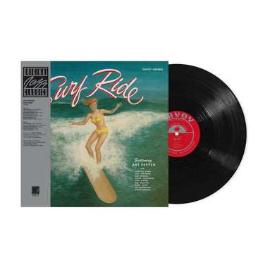 Art Pepper ‘Surf Ride’—classic jazz LP with pin-up surfer painting and black record