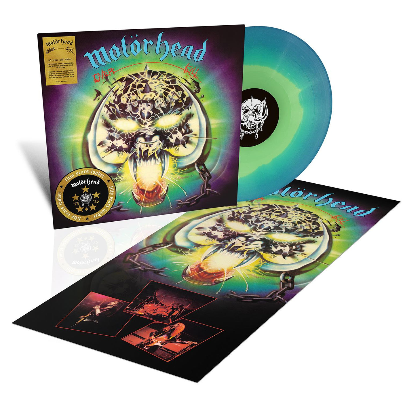 Motorhead - Overkill 50th Anniversary Turquoise & Blue Splatter Vinyl LP Reissue