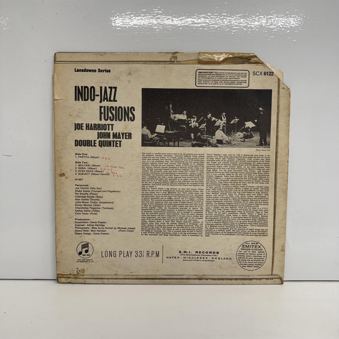 The Joe Harriott Double Quintet - Indo-Jazz Fusions Vinyl LP