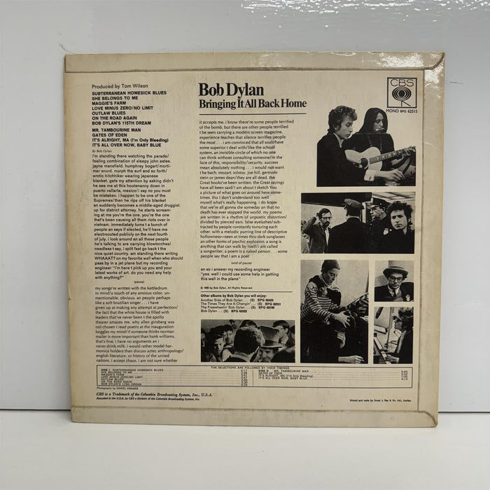 Bob Dylan - Bringing it all back home Mono Vinyl LP