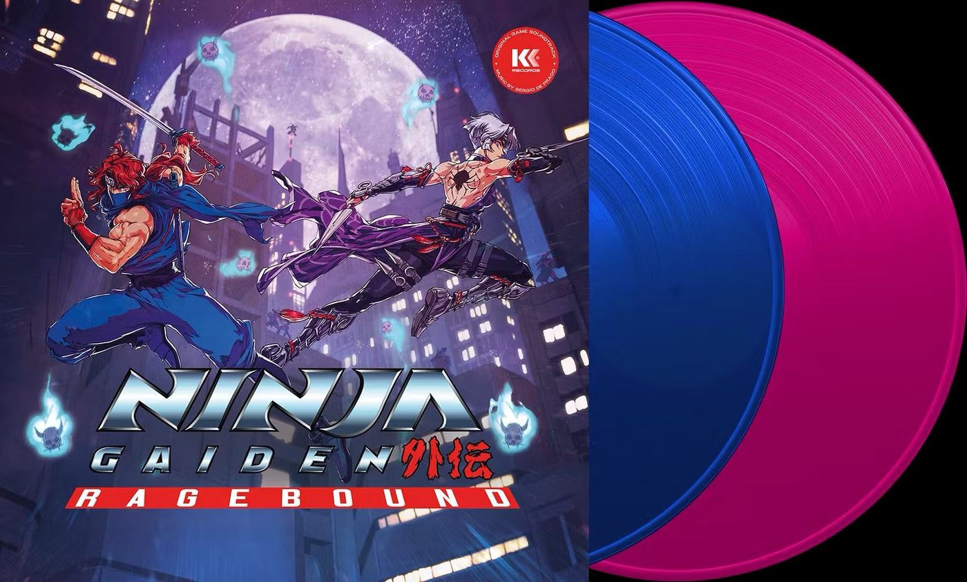 Ninja Gaiden - Ragebound (Original Game Soundtrack) - Sergio De Prado 2x Blue / Magenta Vinyl LP + Poster