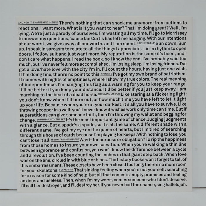 Touché Amoré - ... To The Beat Of A Dead Horse Limited Edition Black & White 10" Vinyl LP