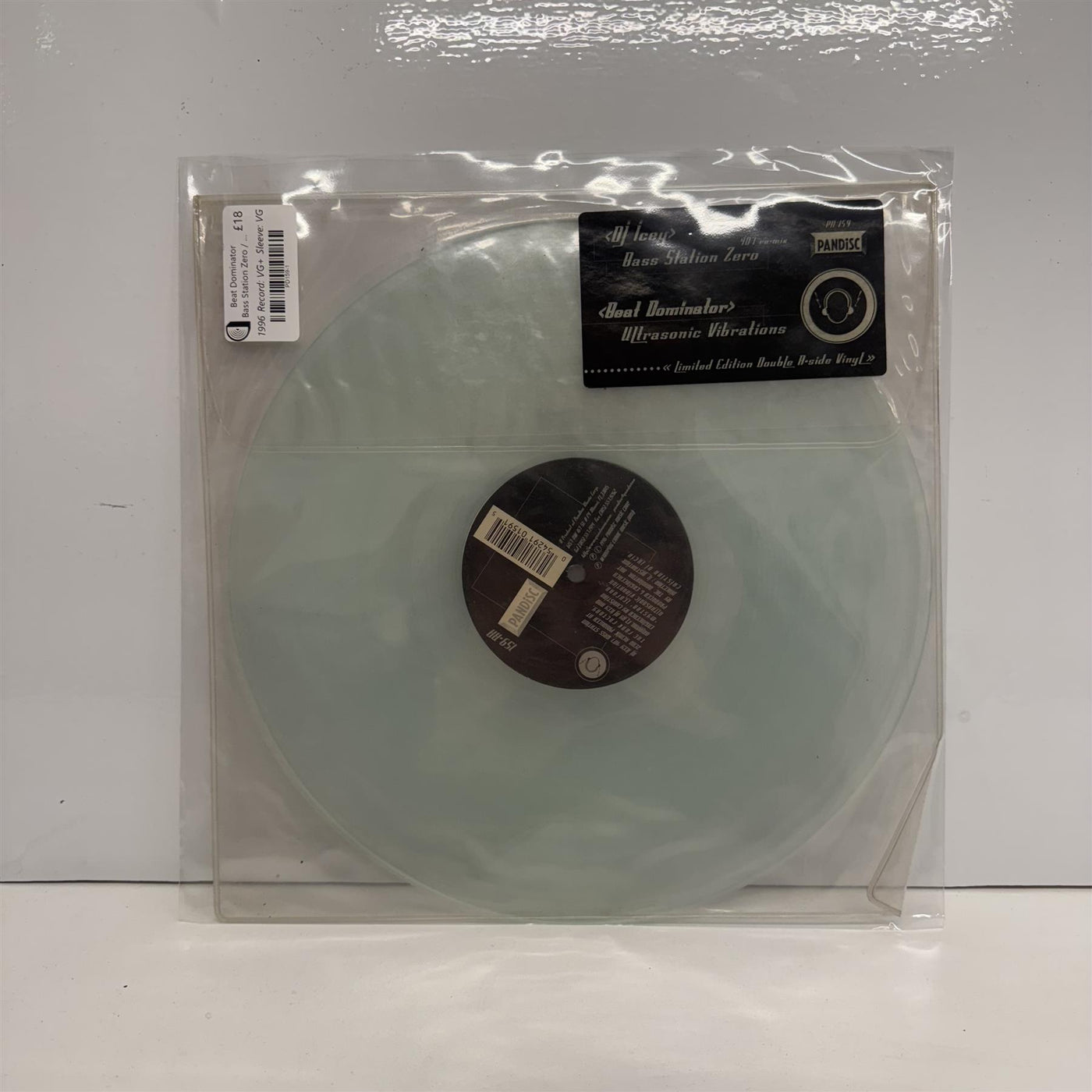 Beat Dominator - Bass Station Zero / Ultrasonic Vibrations Clear 12" Vinyl Single