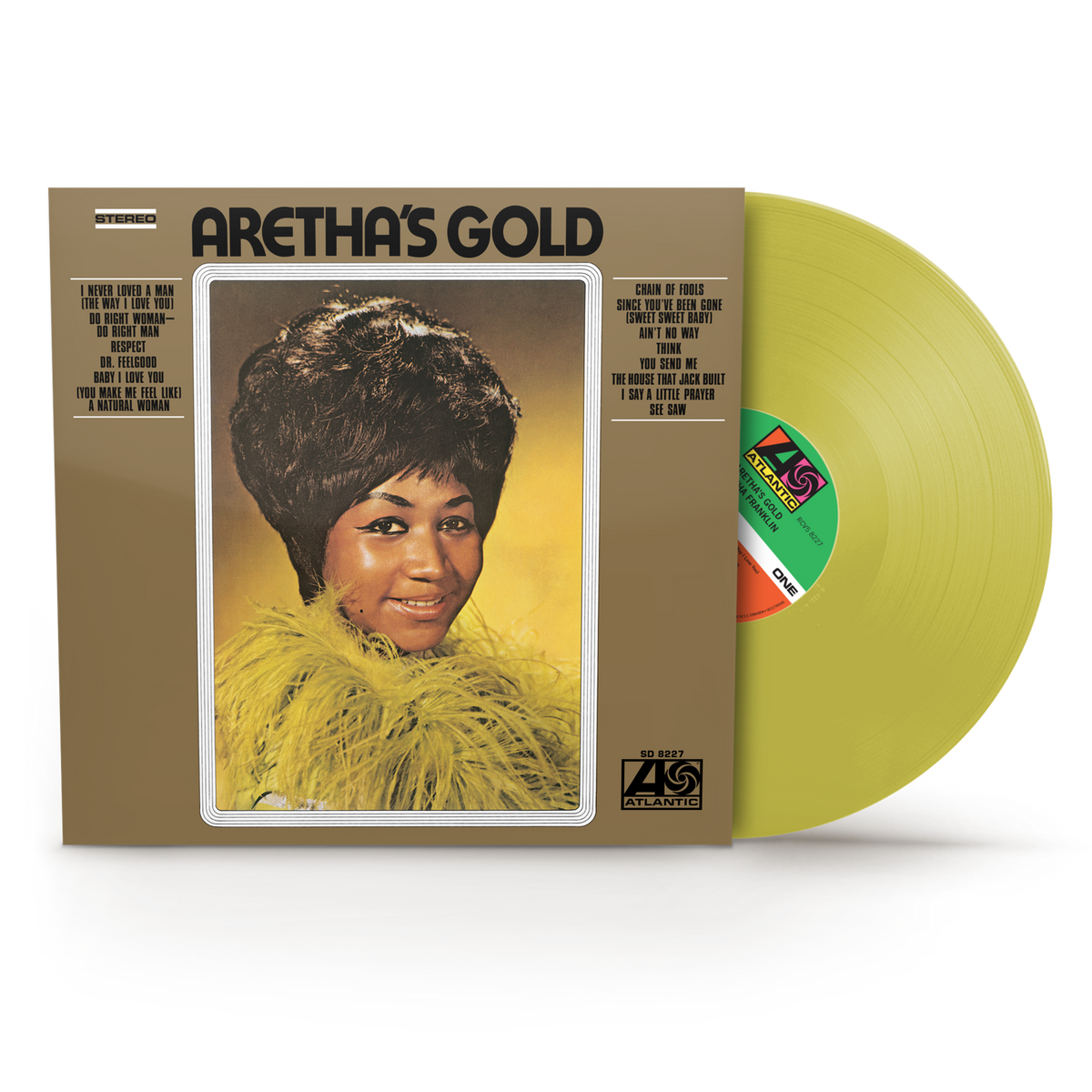 Aretha Franklin - Aretha's Gold National Album Day Transparent Yellow-Green Vinyl LP Reissue