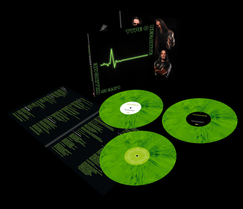 Type O Negative - Life Is Killing Me 3x Green With Black Mix Vinyl LP