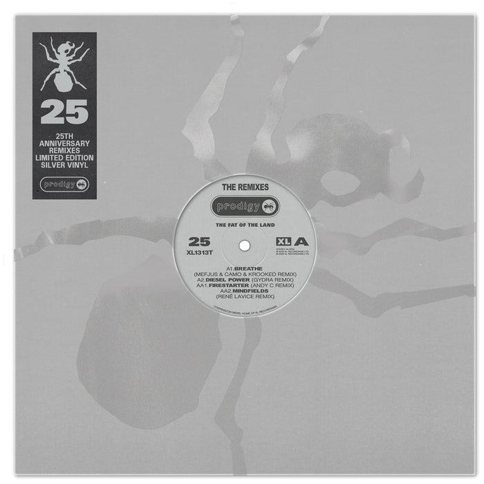 The Prodigy - The Fat Of The Land 25th Anniversary - Remixes Limited Edition 12" Silver Vinyl EP