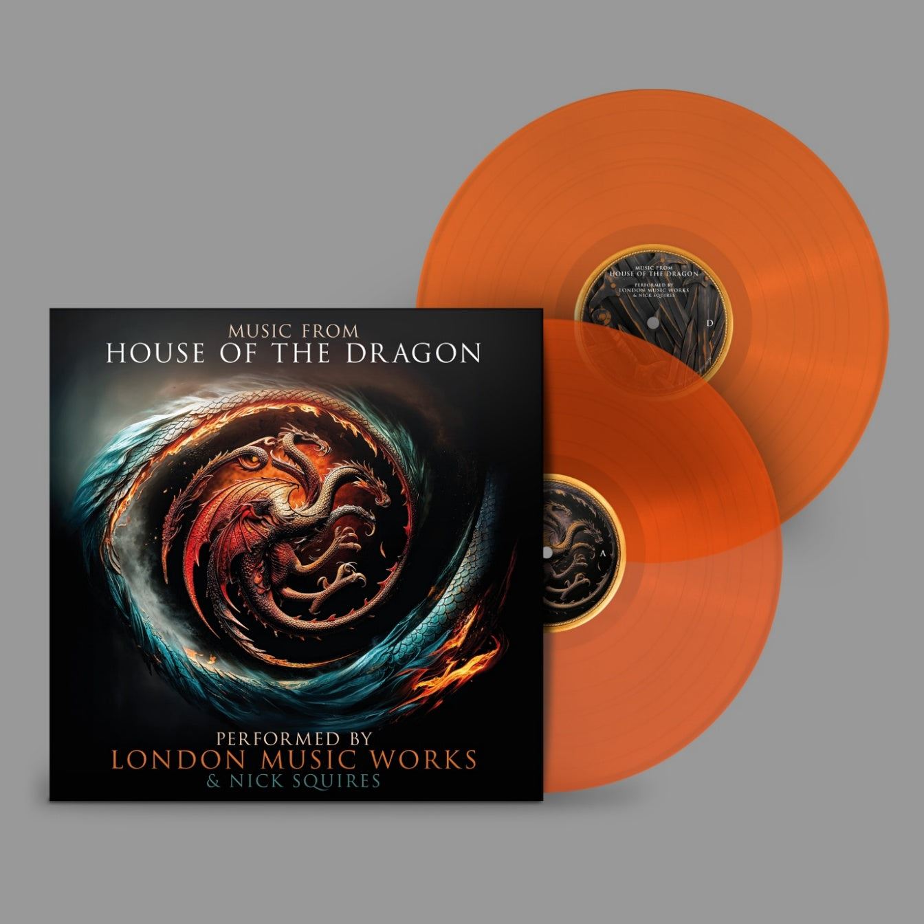 Music From House Of The Dragon - London Music Works & Nick Squires Limited Edition 2x Orange Edge Glow Vinyl LP