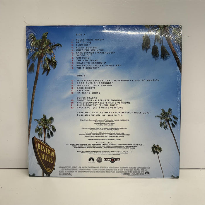 Beverly Hills Cop (Music From The Motion Picture) - Harold Faltermeyer Limited Edition Palm Tree Coloured Vinyl LP