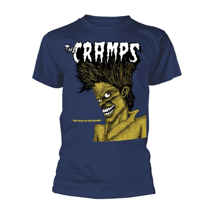 The Cramps - Bad Music For Bad People (Navy) T-Shirt