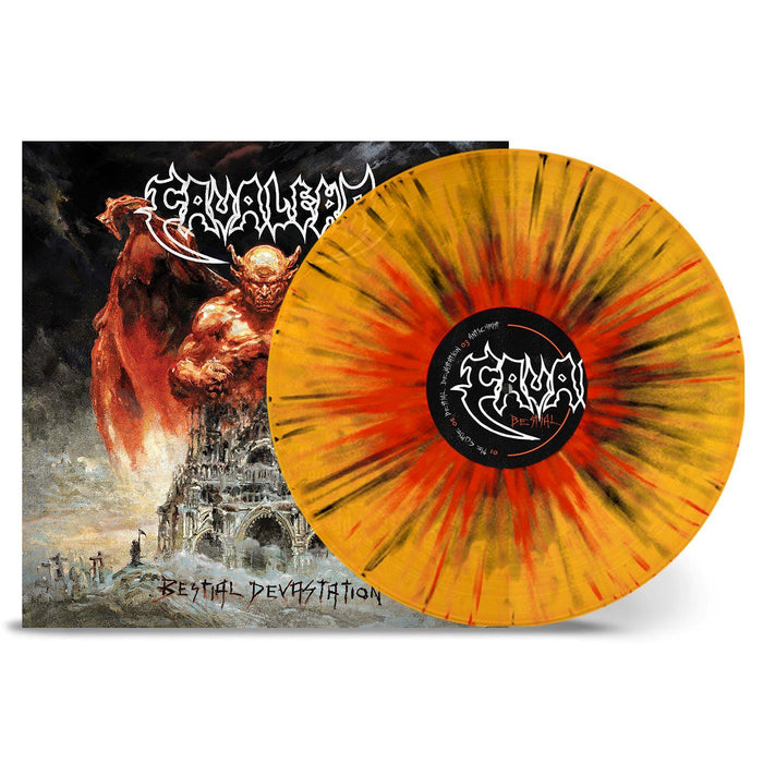 Cavelera - Bestial Devastation Limited Edition Transparent Orange With Red & Black Splatter Vinyl LP