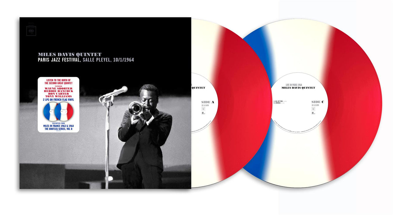 Miles Davis - Paris Jazz Festival, Salle Playel 10/1/1964 2x Tricolour French Flag Vinyl LP