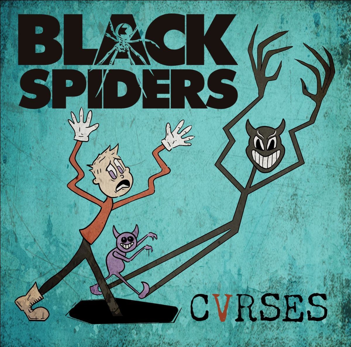 Black Spiders - Cvrses White & Black Vinyl LP