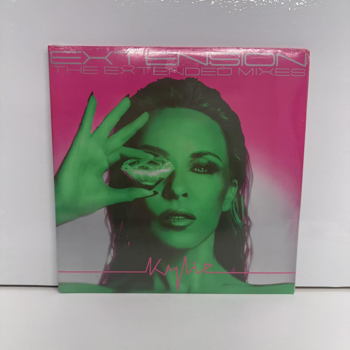 Kylie - Extension (The Extended Mixes) Limited Edition 2x Clear With Neon Pink & Green Splatter Vinyl LP