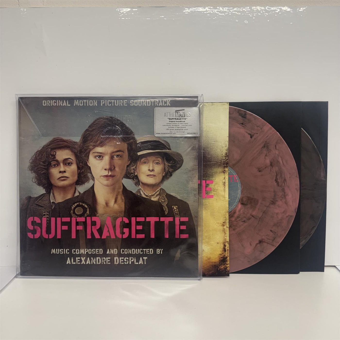 Suffragette (Original Motion Picture Soundtrack) - Alexandre Desplat Limited Edition 2x Pink and Black Vinyl LP