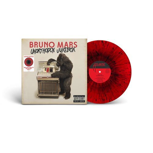 Bruno Mars - Unorthodox Jukebox Indies Exclusive Red with Black Splatter Vinyl LP