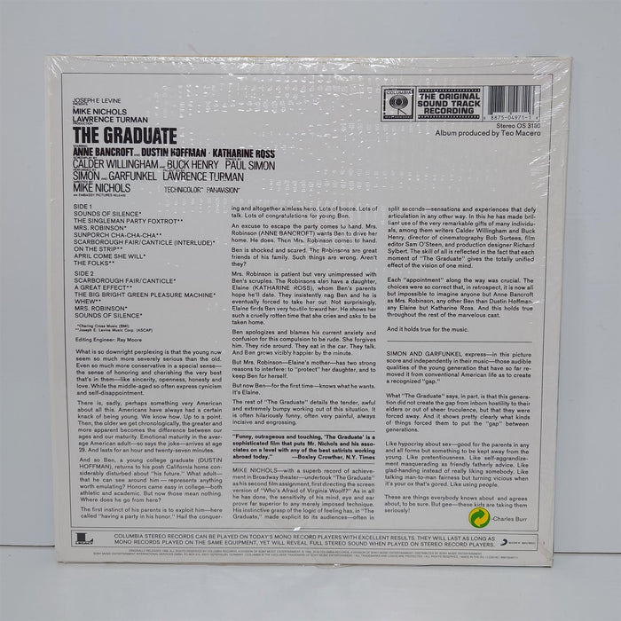 The Graduate (Original Sound Track Recording) - Simon & Garfunkel, Dave Grusin Vinyl LP Reissue