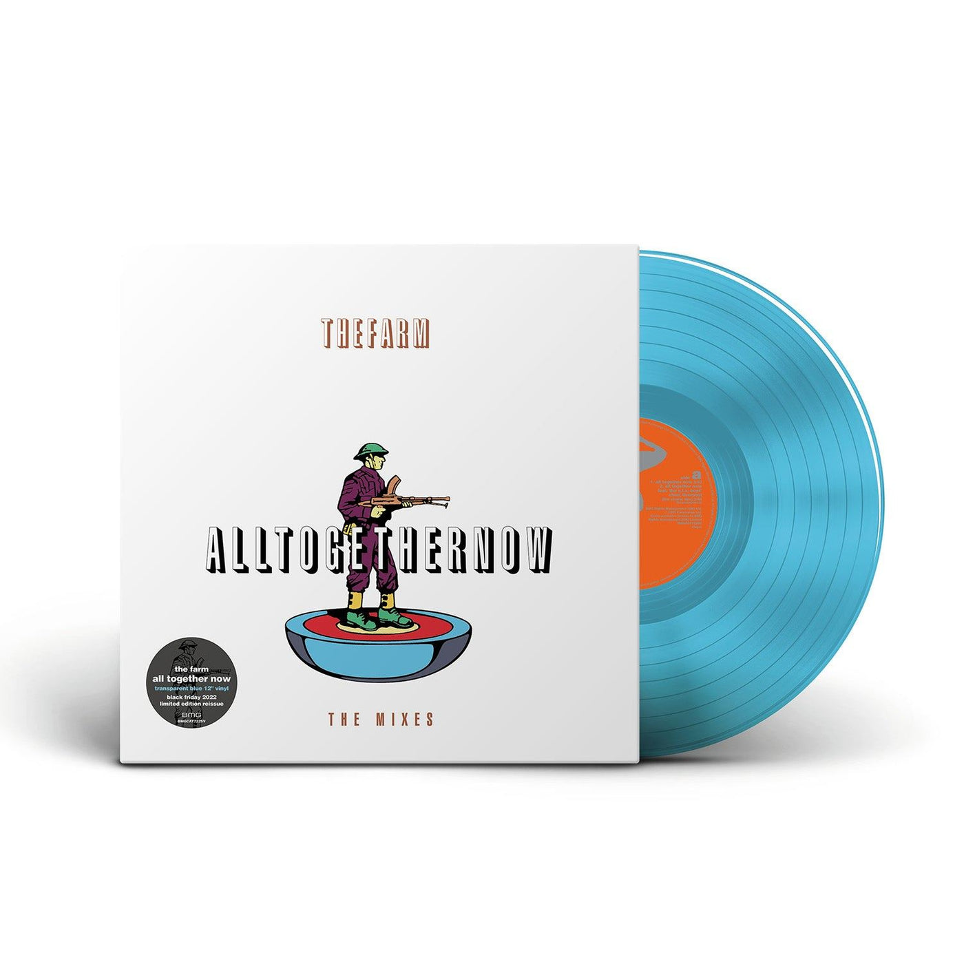 The Farm - All Together Now (Remixes) Limited Edition 12" Transparent Blue Single Reissue