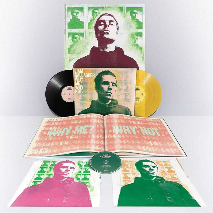 Liam Gallagher - Why Me? Why Not. Limited 140G Yellow Vinyl LP + Etched 12" Vinyl Box Set