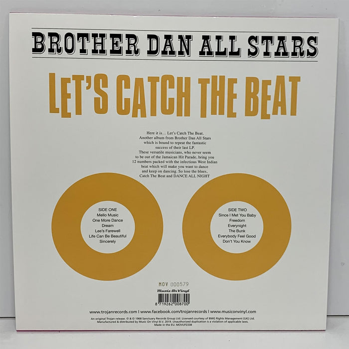 Brother Dan All Stars - Let's Catch The Beat Limited Numbered 180G Orange Vinyl LP Reissue