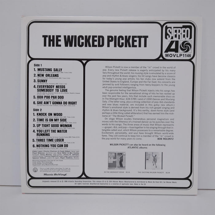 Wilson Pickett - The Wicked Pickett 180G Vinyl LP Reissue