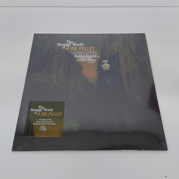 Transmaniacon with Lydia Lunch and Maya Wittleton - The Strange World Of Suzie Pellet Limited Edition Green & Mustard Vinyl LP + CD