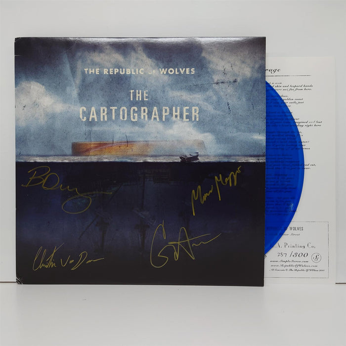 The Republic Of Wolves - The Cartographer Limited Edition Clear Blue 12" Vinyl EP Signed