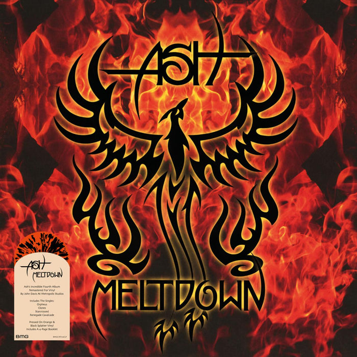 Ash - Meltdown Limited Edition Orange & Black Splatter Vinyl LP Remaster