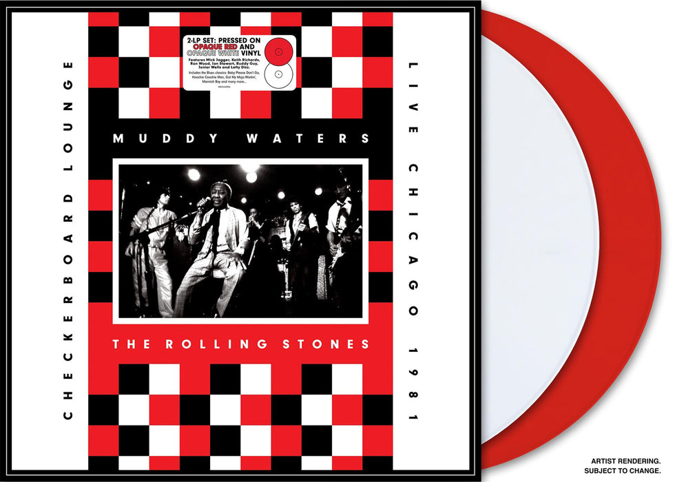 Muddy Waters & The Rolling Stones - Live at the Checkerboard Lounge Chicago 1981 Limited Edition 2x Red & White Vinyl LP
