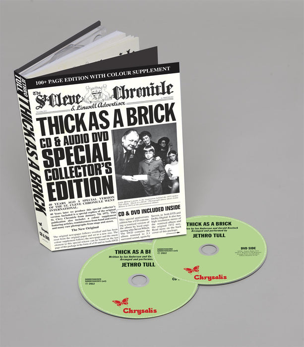 Jethro Tull - Thick As A Brick 40th Anniversary Special Collectors Edition CD + DVD Set