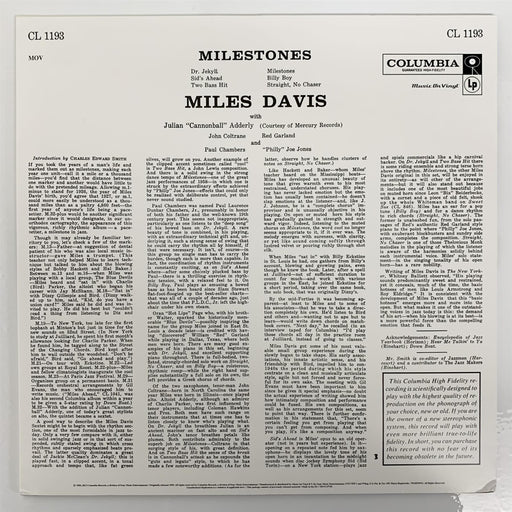 Miles Davis - Milestones 180G Vinyl LP Reissue New collectable releases UK record store sell used