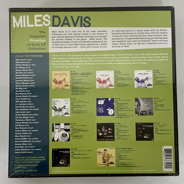 Miles Davis - The Complete Prestige 10-Inch LP Collection 11x 10" Vinyl LP + Collectable Print Box Set