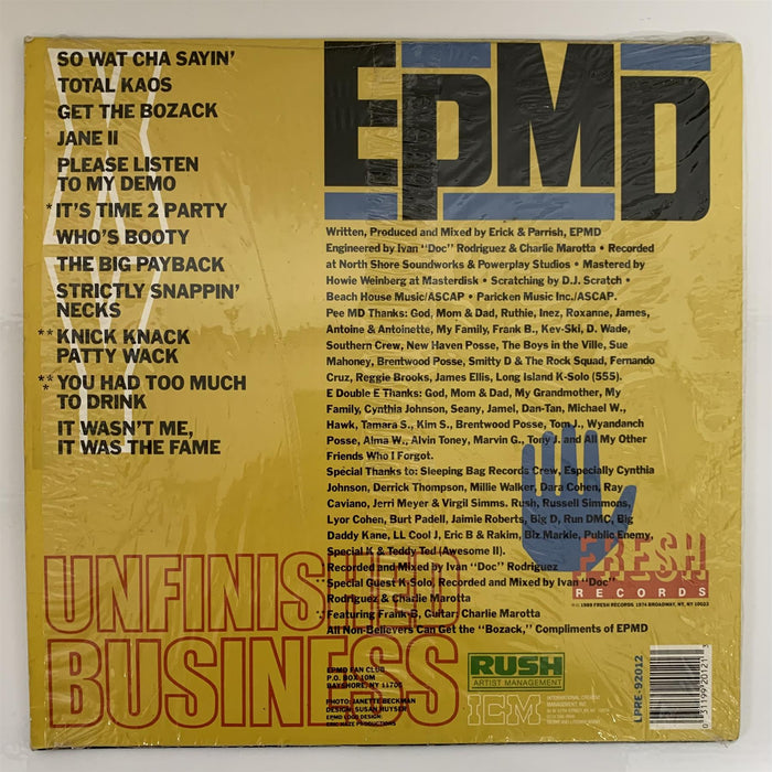 EPMD - Unfinished Business Vinyl LP