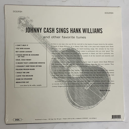 Johnny Cash- Sings Hank Williams 180G Vinyl LP New vinyl LP CD releases UK record store sell used