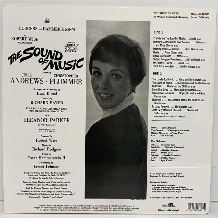 The Sound Of Music (An Original Soundtrack Recording) - Rodgers & Hammerstein 180G Vinyl LP Reissue