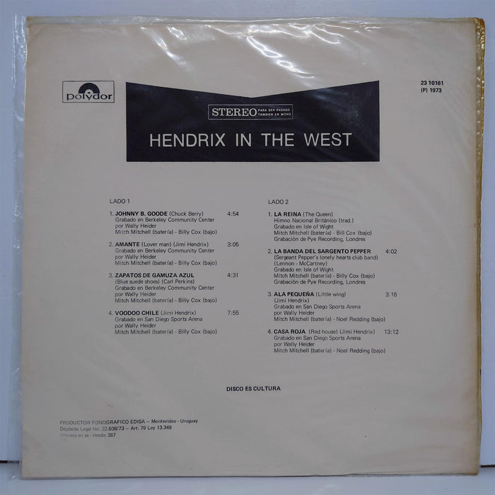 Jimi Hendrix - Hendrix In The West Vinyl LP