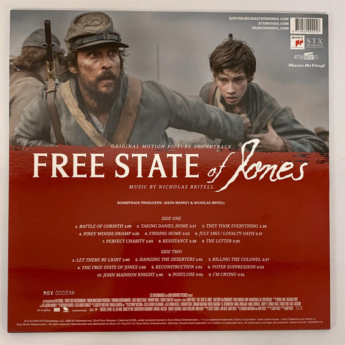 Free State Of Jones (Original Score Soundtrack) - Nicholas Britell Limited Numbered 180G Red/Black Smoke Vinyl LP