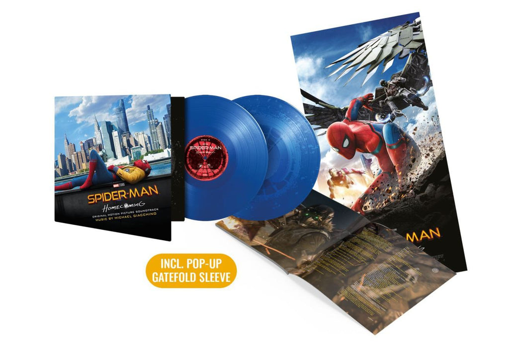 Spider-Man: Homecoming OST - Michael Giacchino Limited Edition 2x 180G Blue Vinyl LP Etched D Side