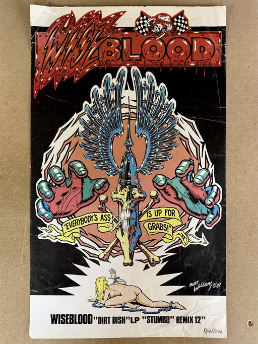 Wiseblood -  Poster 1987 Dirt Dish Promo Robert Williams Artwork New collectable releases UK record store sell used