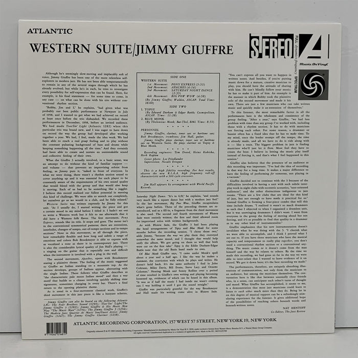 Jimmy Giuffre - Western Suite 180G Vinyl LP Reissue